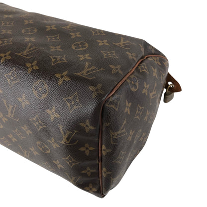 LOUIS VUITTON Monogram Handbag  Boston bag Brown Vintage 46eajv