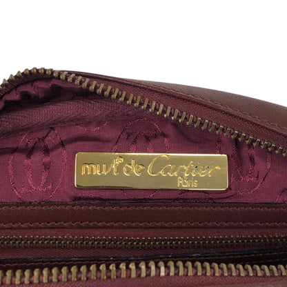 Cartier Logo Shoulder bag Bordeaux Vintage vfnedy