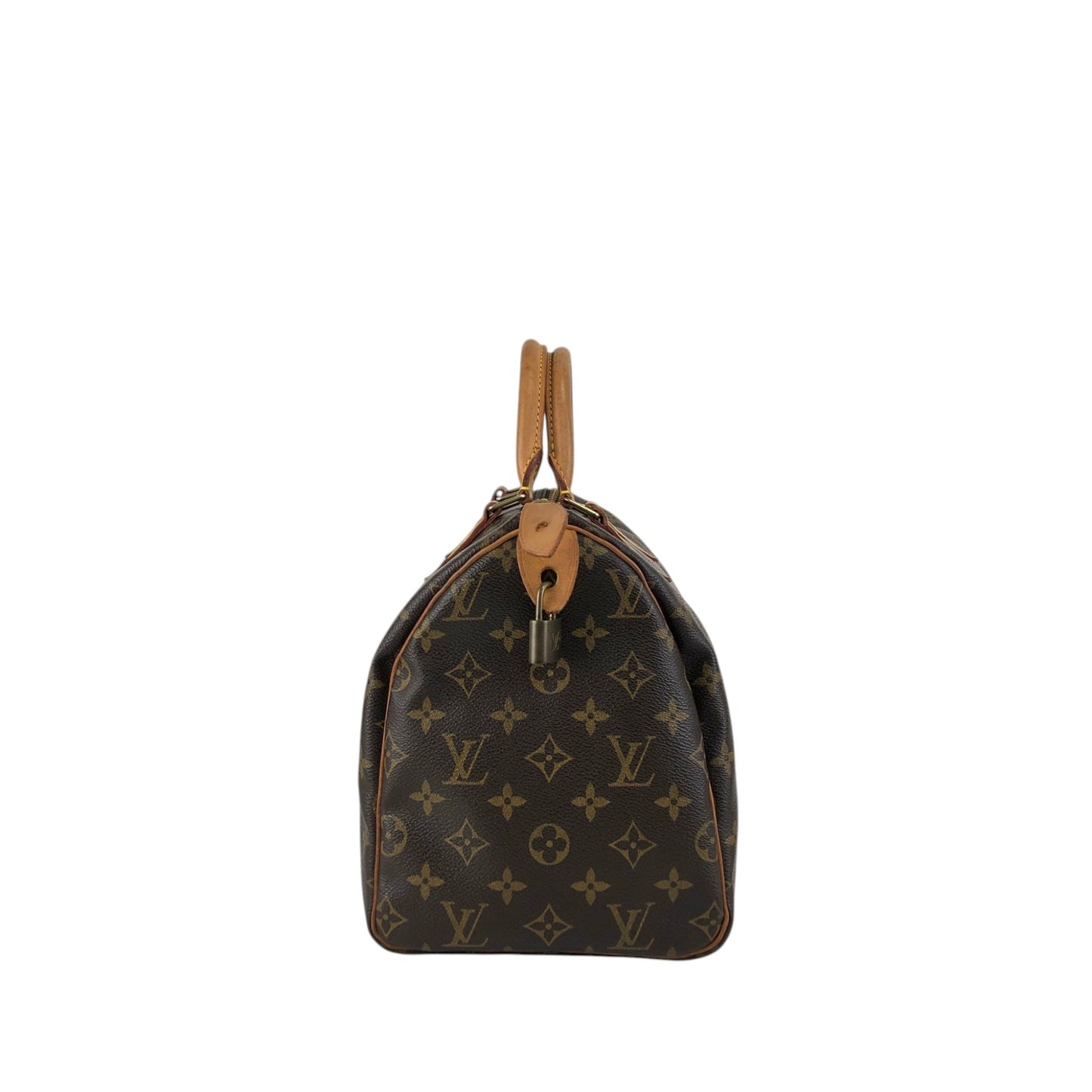 LOUIS VUITTON Monogram Handbag Boston bag Brown M41108 Vintage 5ah28h