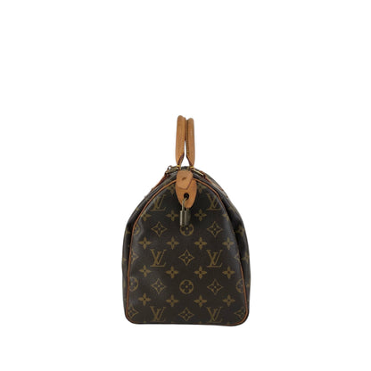 LOUIS VUITTON Monogram Handbag Boston bag Brown M41108 Vintage 5ah28h
