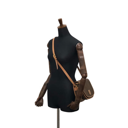 CELINE Macadam Blason Shoulder bag Brown Vintage mgt7zs