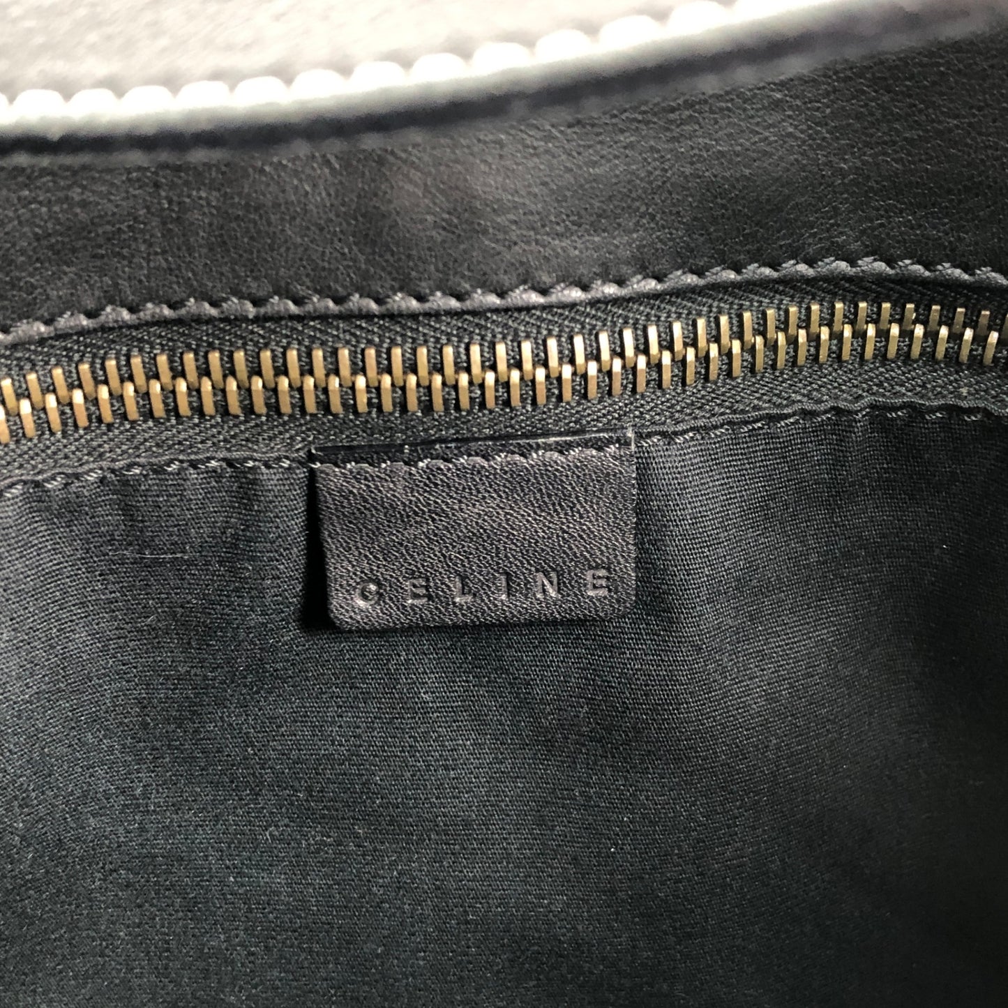 CELINE Front Buckle Shoulder bag Black Vintage f5ds3s