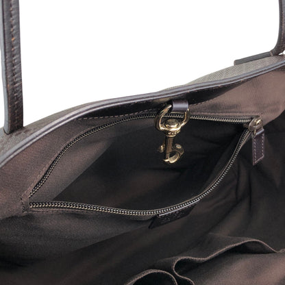GUCCI Logo Totebag Brown Vintage sjc4yu