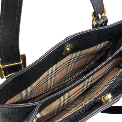 BURBERRY Logo Shoulder bag Black Vintage vrug8v