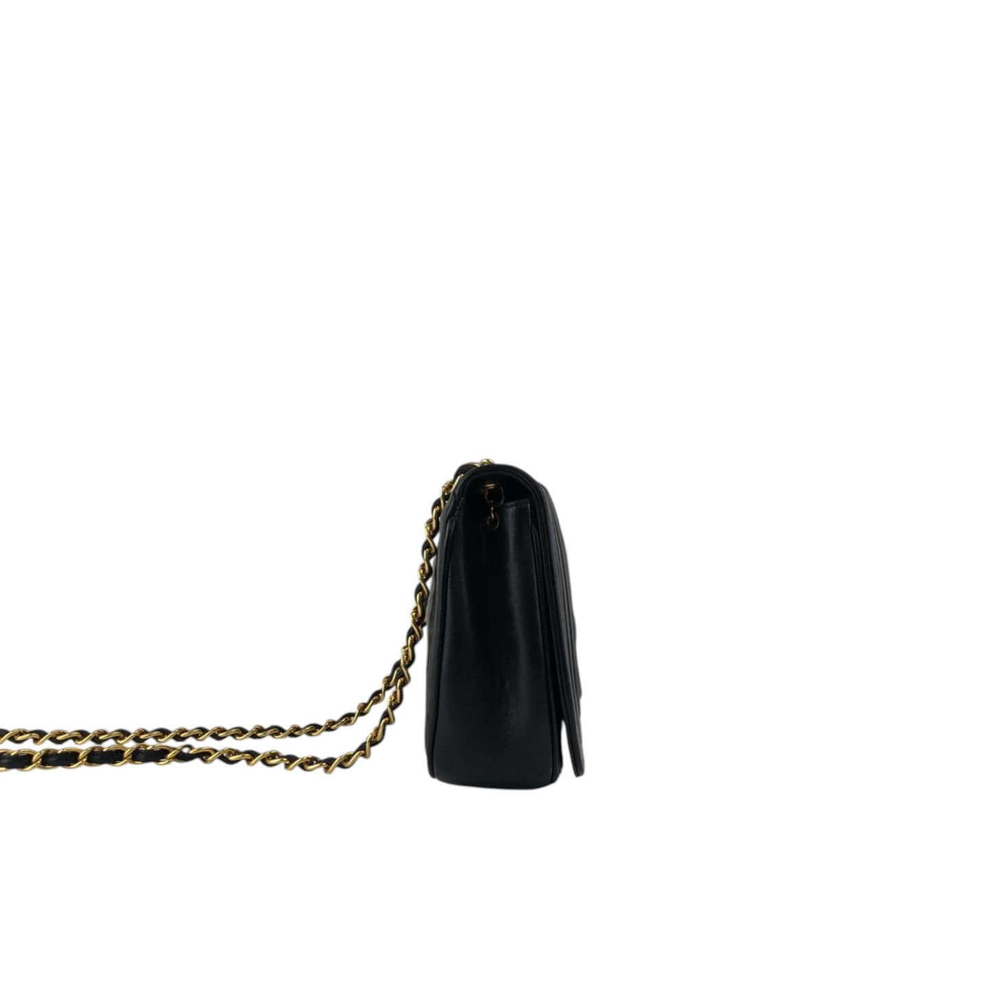CHANEL Coco Mark Chain Shoulder bag Black Vintage jtk3dw