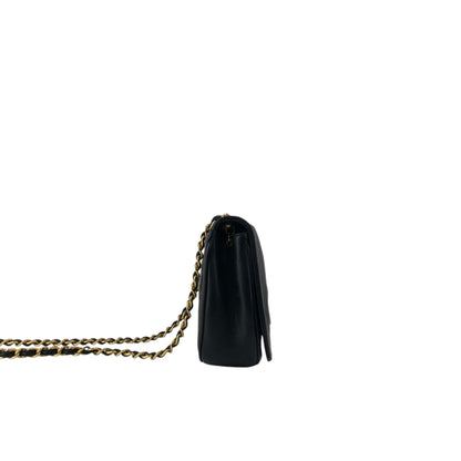 CHANEL Coco Mark Chain Shoulder bag Black Vintage jtk3dw