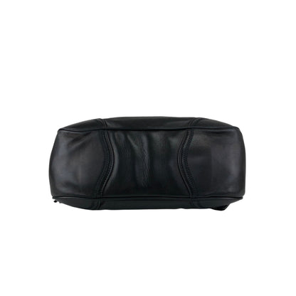 PRADA Front Buckle Handbag Black Vintage 5dmfc4