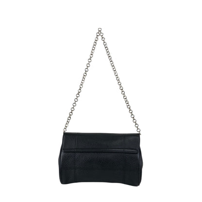 Salvatore Ferragamo Gancini Chain Shoulder bag Black Vintage sj8amk
