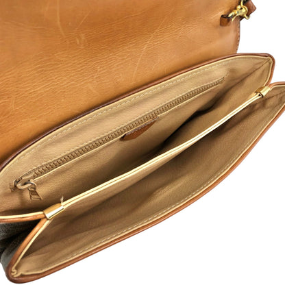 CELINE Macadam Blason Shoulder bag Brown Vintage emwcwc
