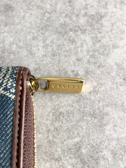 CELINE Blason Paris Macadam 長版皮夾 Indigo Vintage b5eenm