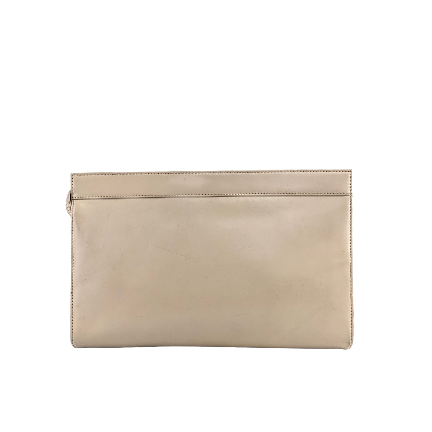 LOEWE Anagram Leather Clutch bag Beige Vintage uz3y2z