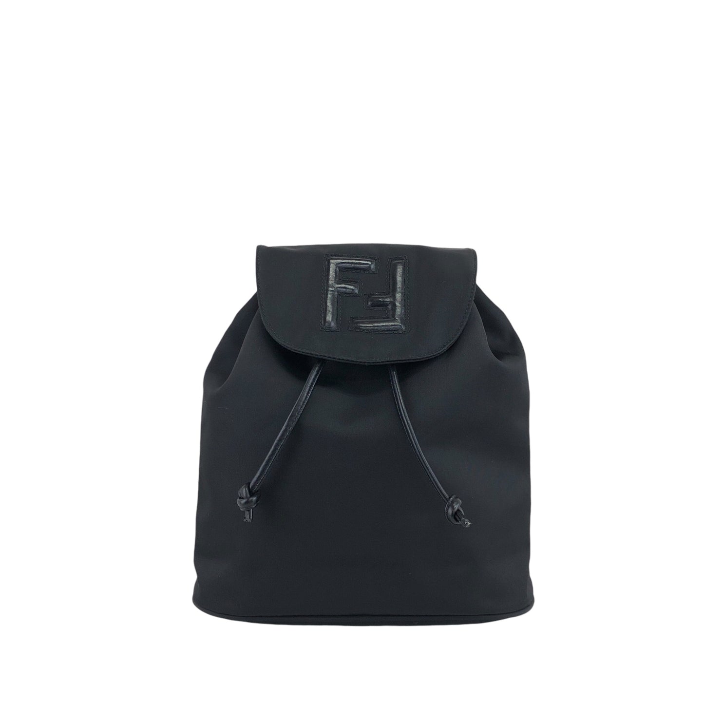 FENDI Logo Backpack Black Vintage cc3usi