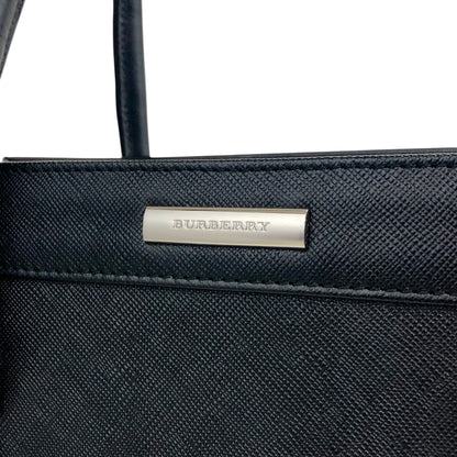 BURBERRY Logo Handbag Black Vintage yej8u5