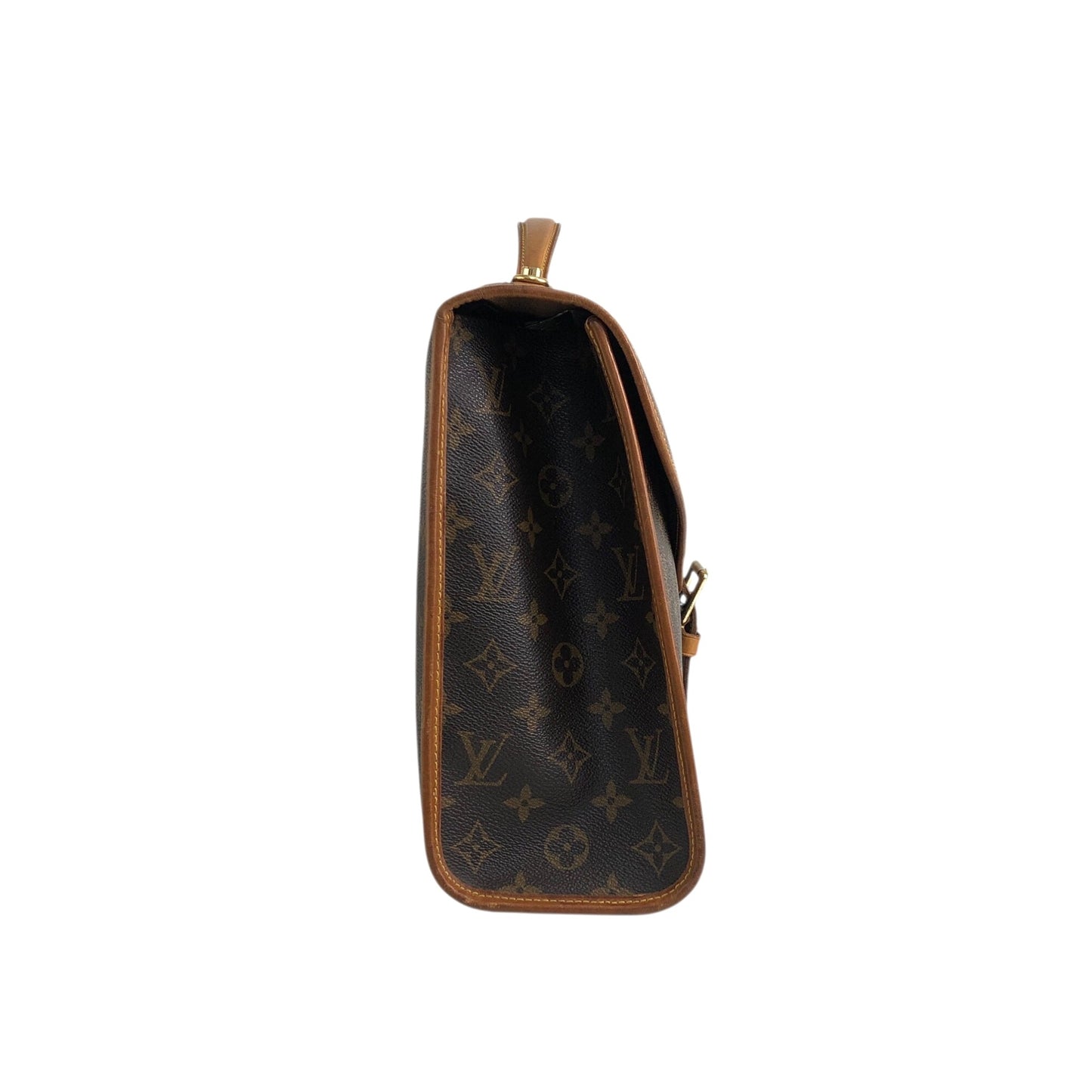 LOUIS VUITTON Monogram Buckle Two-way Handbag Shoulder bag Brown Vintage cmkh5s