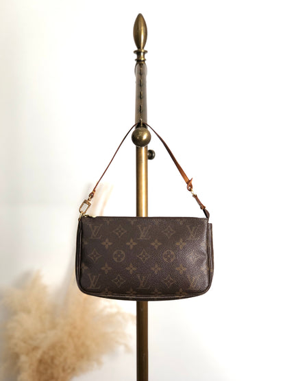 LOUIS VUITTON Monogram Small Handbag Brown Vintage kuv8xs