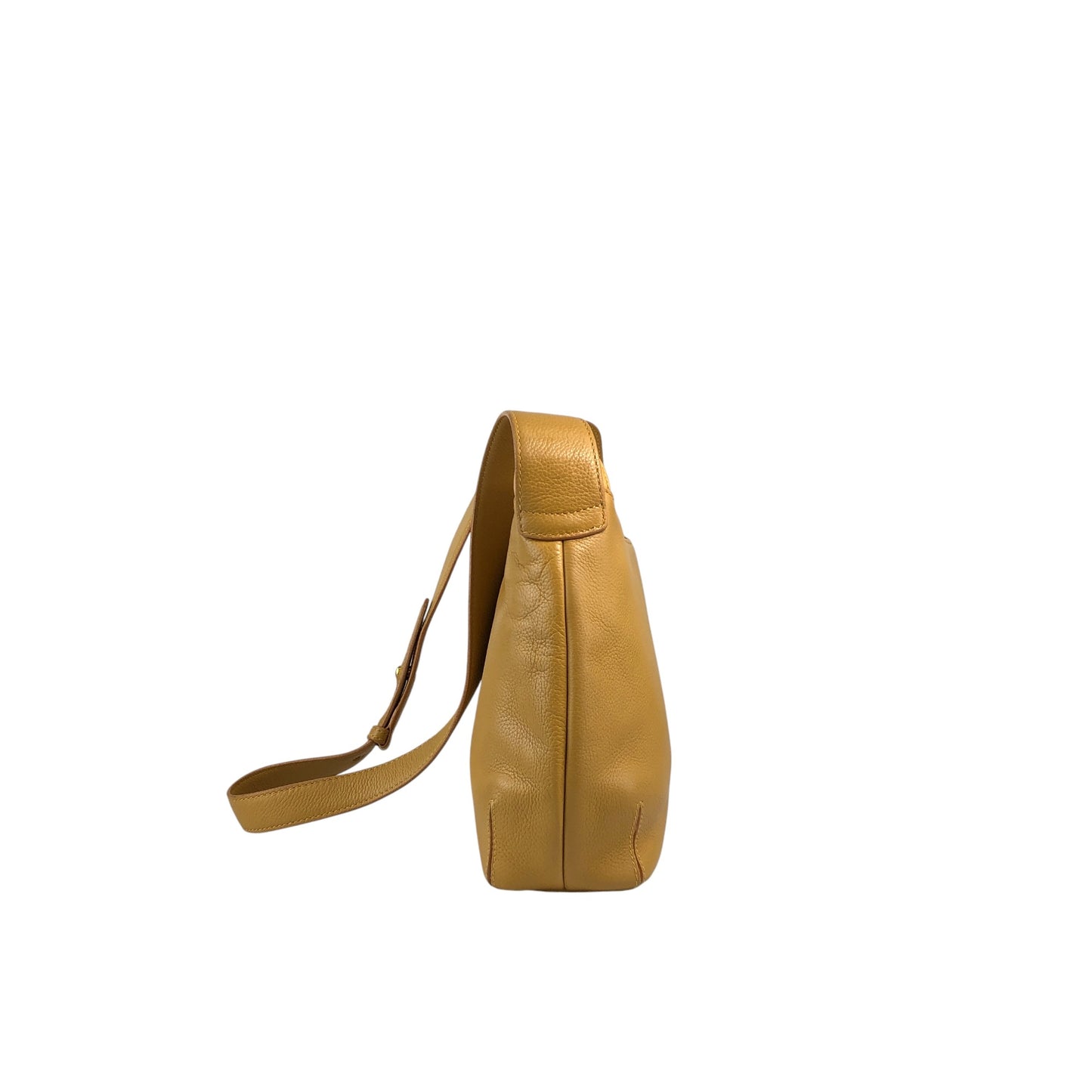 LOEWE Logo Embossed Shoulder bag Yellow Vintage uwdr5a