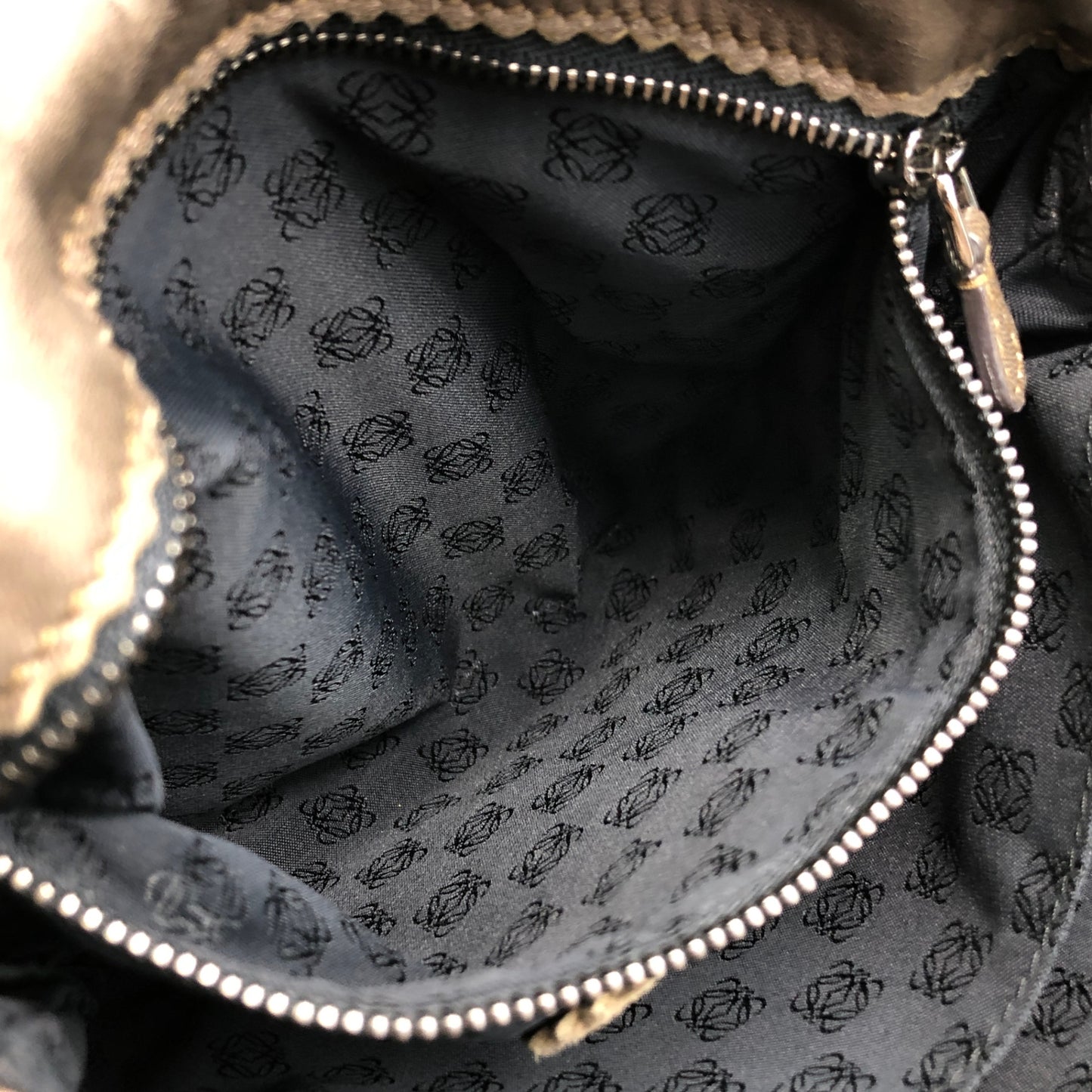 LOEWE Anagram Flamenco Tassel Drawstring Shoulder bag Bronze Vintage 757im3