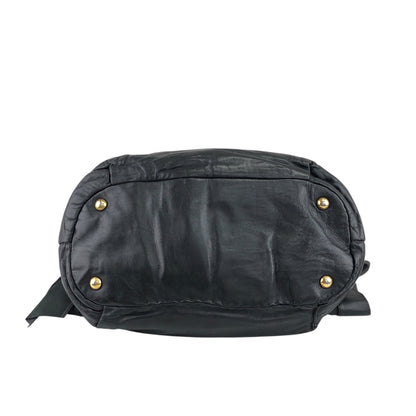 PRADA Logo Ribbon Totebag Black Vintage 548imc