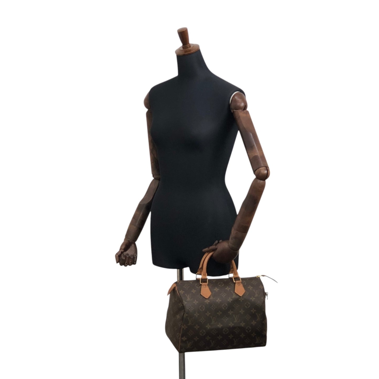 LOUIS VUITTON Monogram Boston bag Handbag Brown Vintage ancjxg