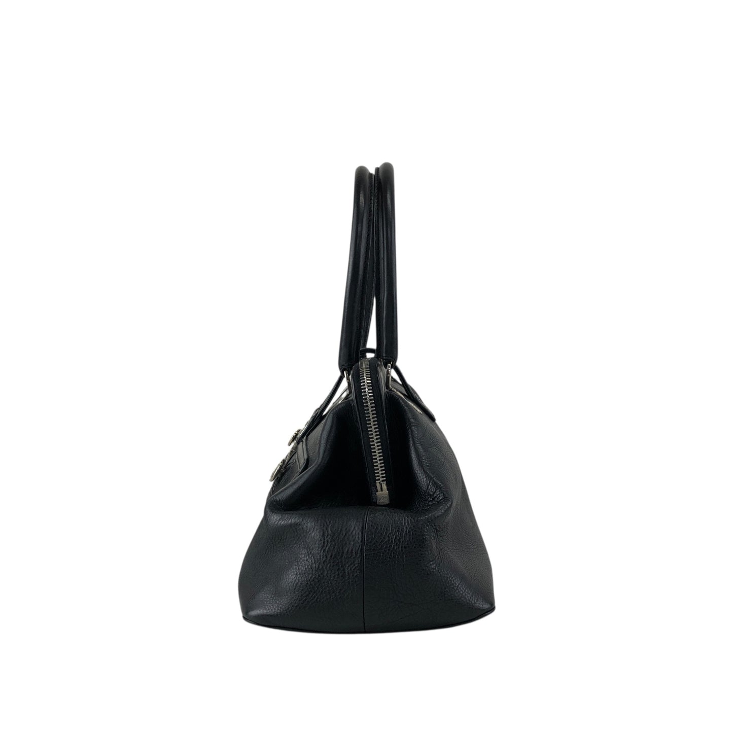 Christian Dior Logo Handbag Black Vintage ntaxds