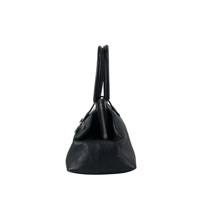 Christian Dior Logo Handbag Black Vintage ntaxds