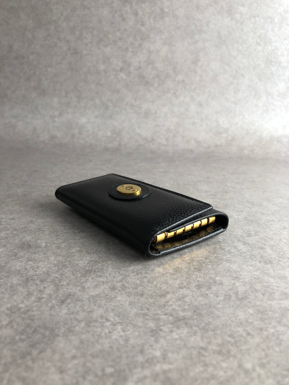 Christian Dior Logo Key Case Black Vintage jcym25