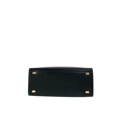 CELINE Gancini Two-way Handbag Shoulder bag Black Vintage nifgs8