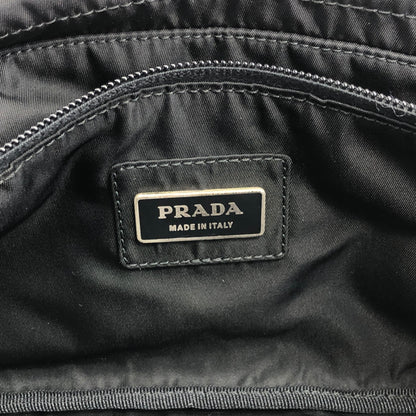 PRADA Triangle Logo Shoulder bag Black Vintage ajh6dy