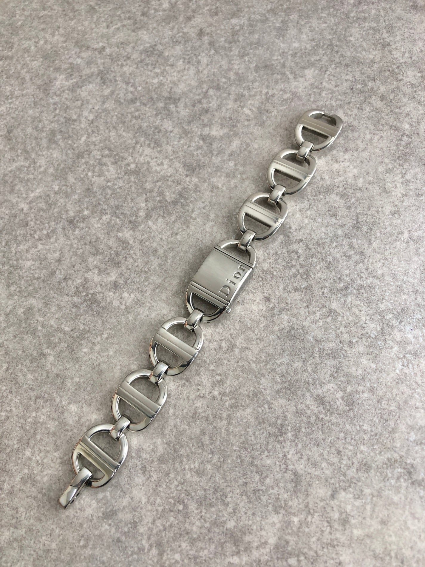 Christian Dior Logo Quartz Watch Silver D78-100 Vintage pbcnse