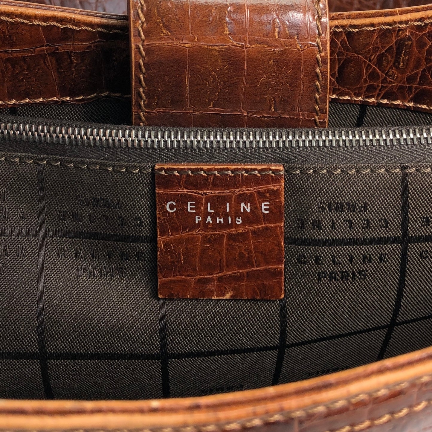CELINE Gancini Shoulder bag Brown Vintage zaumvu
