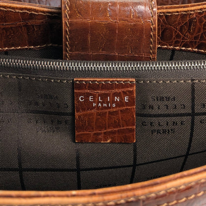 CELINE Gancini Shoulder bag Brown Vintage zaumvu