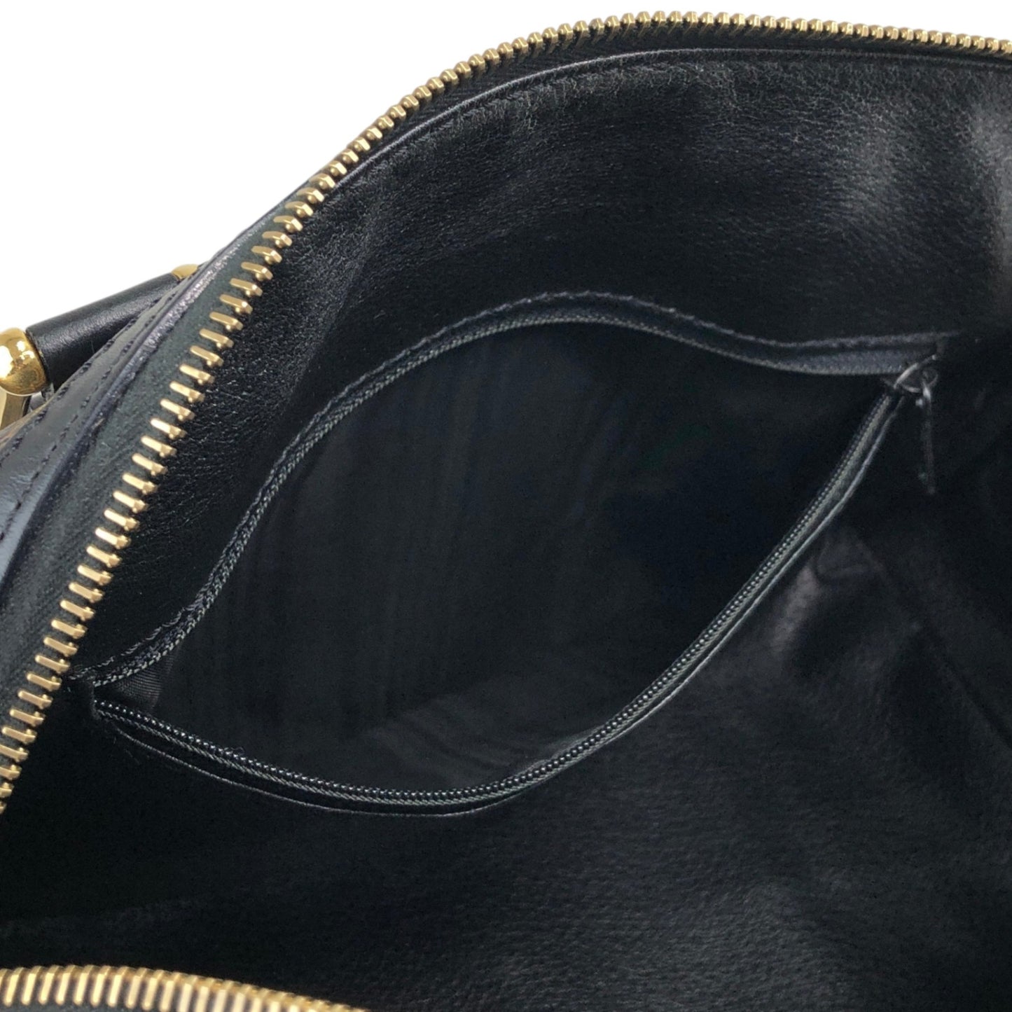 CELINE Macadam Blason Small Boston bag Handbag Black Vintage 5whgfy