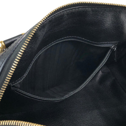 CELINE Macadam Blason Small Boston bag Handbag Black Vintage 5whgfy