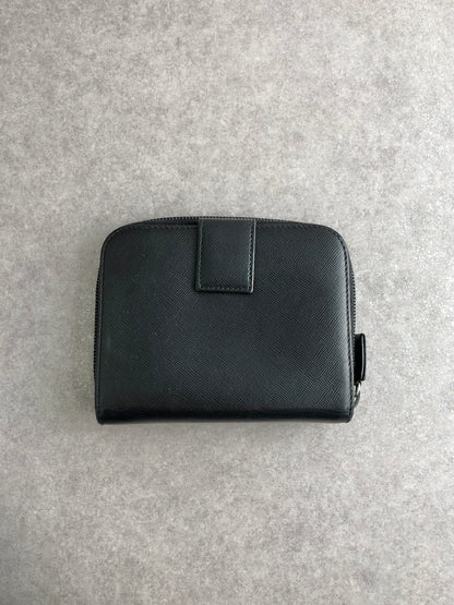 PRADA Triangle Logo Folded Wallet Black Vintage pjch8z