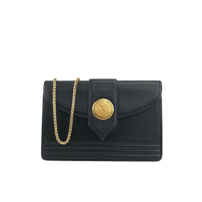 Yves Saint Laurent Medal Chain Shoulder bag Black Vintage 7mstfw