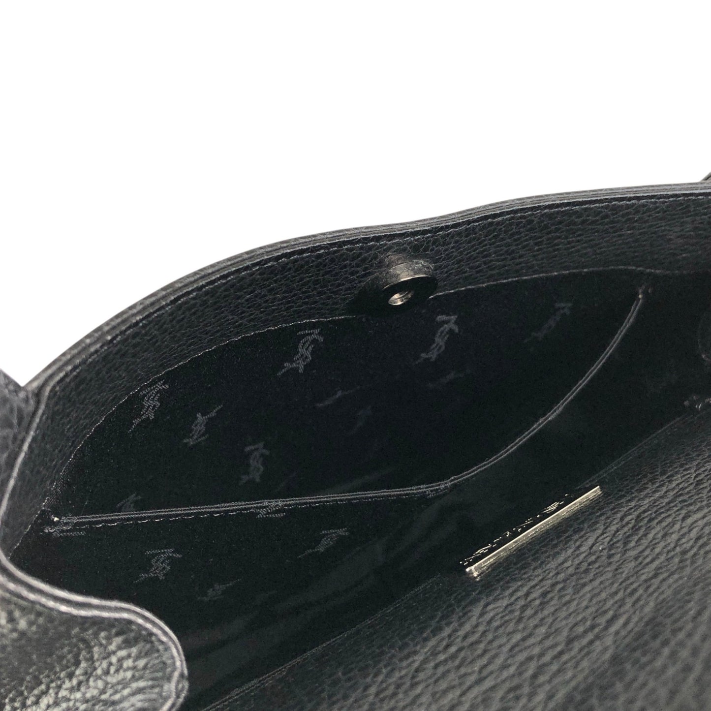 Yves Saint Laurent Logo Shoulder bag Black Vintage p2bexr