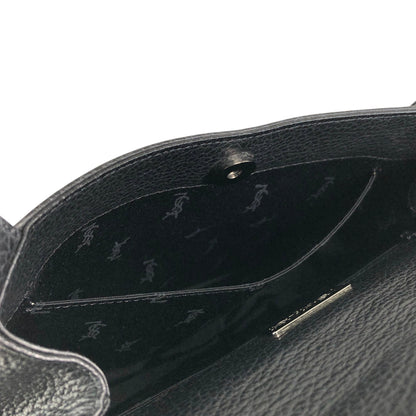 Yves Saint Laurent Logo Shoulder bag Black Vintage p2bexr