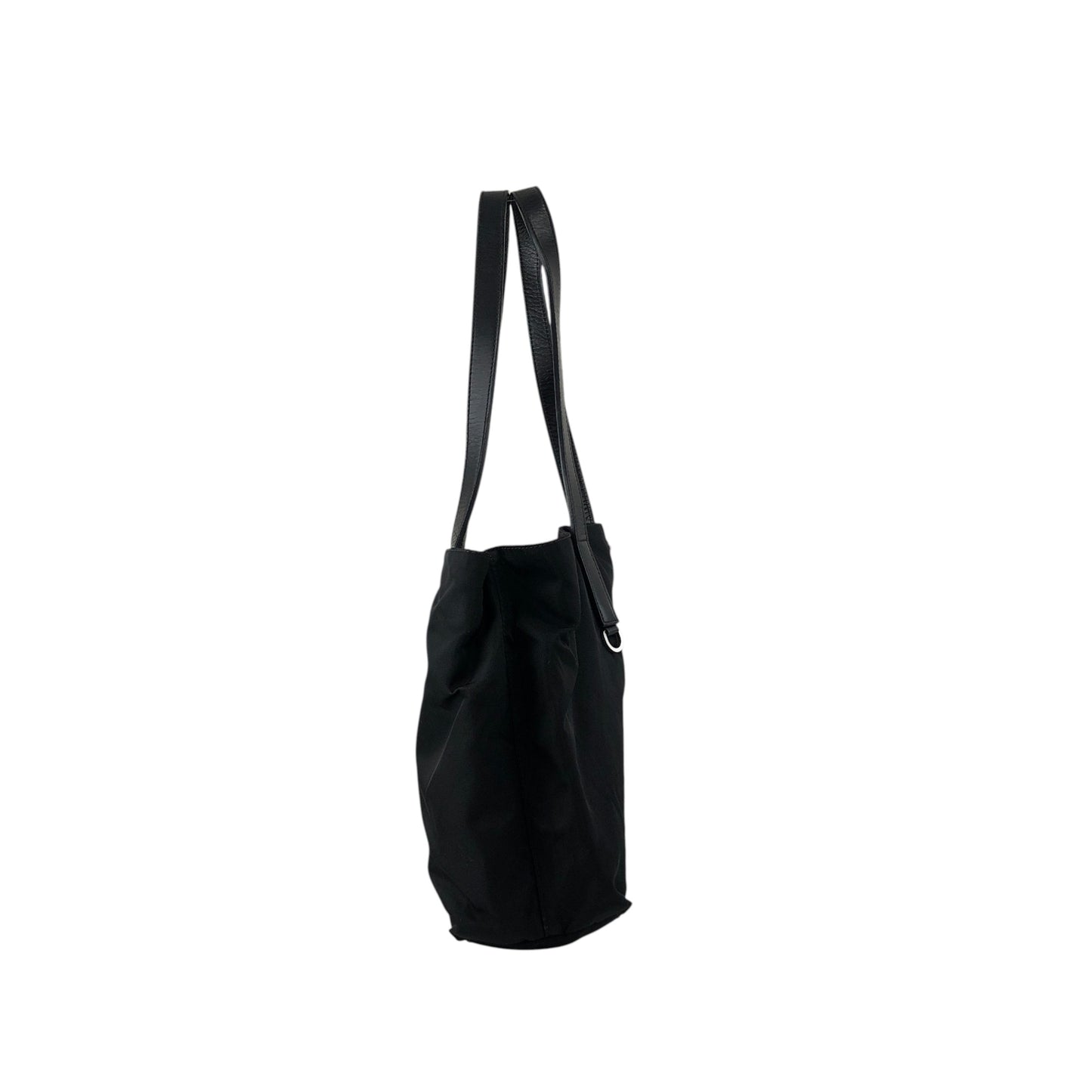 PRADA Tessuto Triangle Logo Handbag Totebag Black Vintage rjuwj5