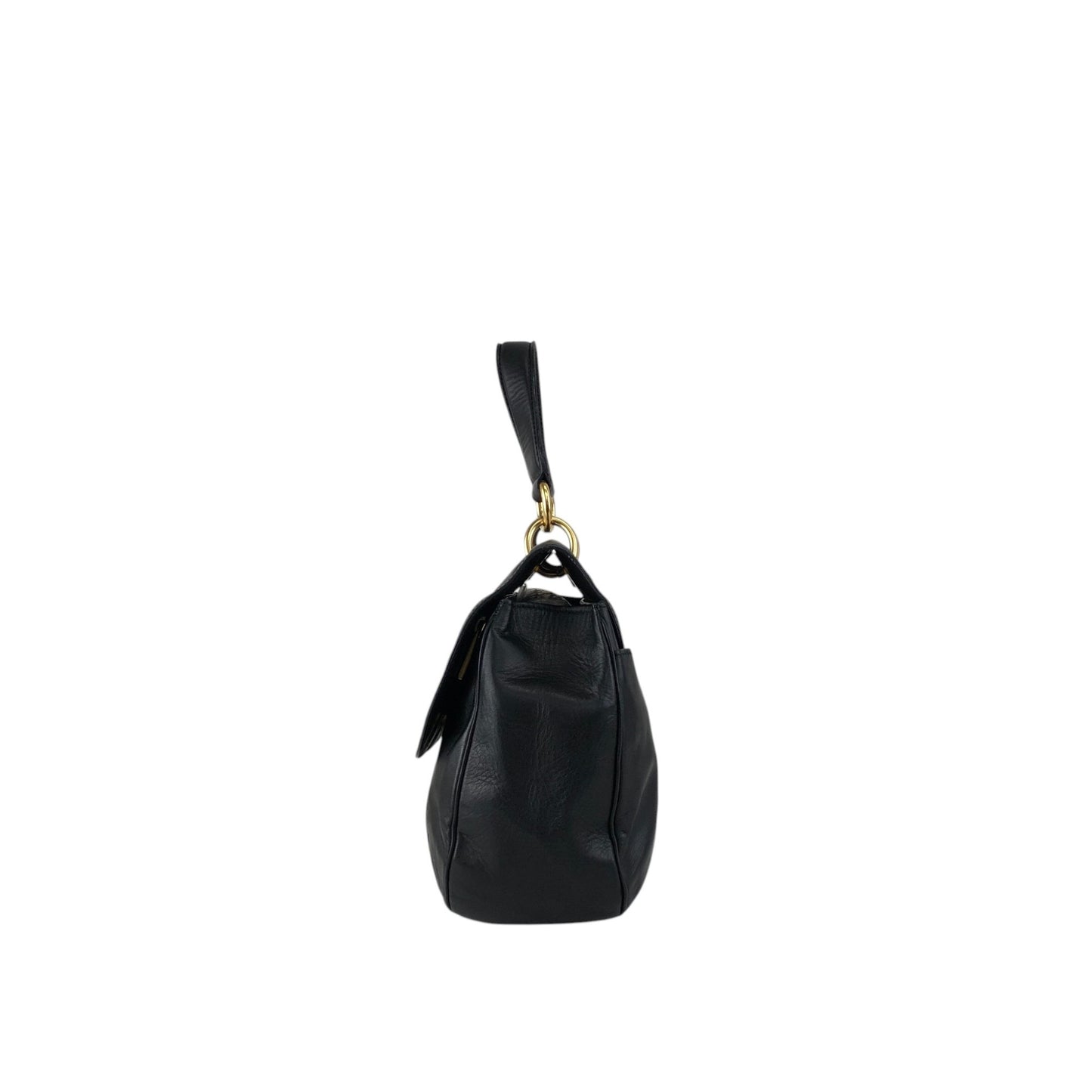 CELINE Two-way Handbag Shoulder bag Black Vintage uezhmr