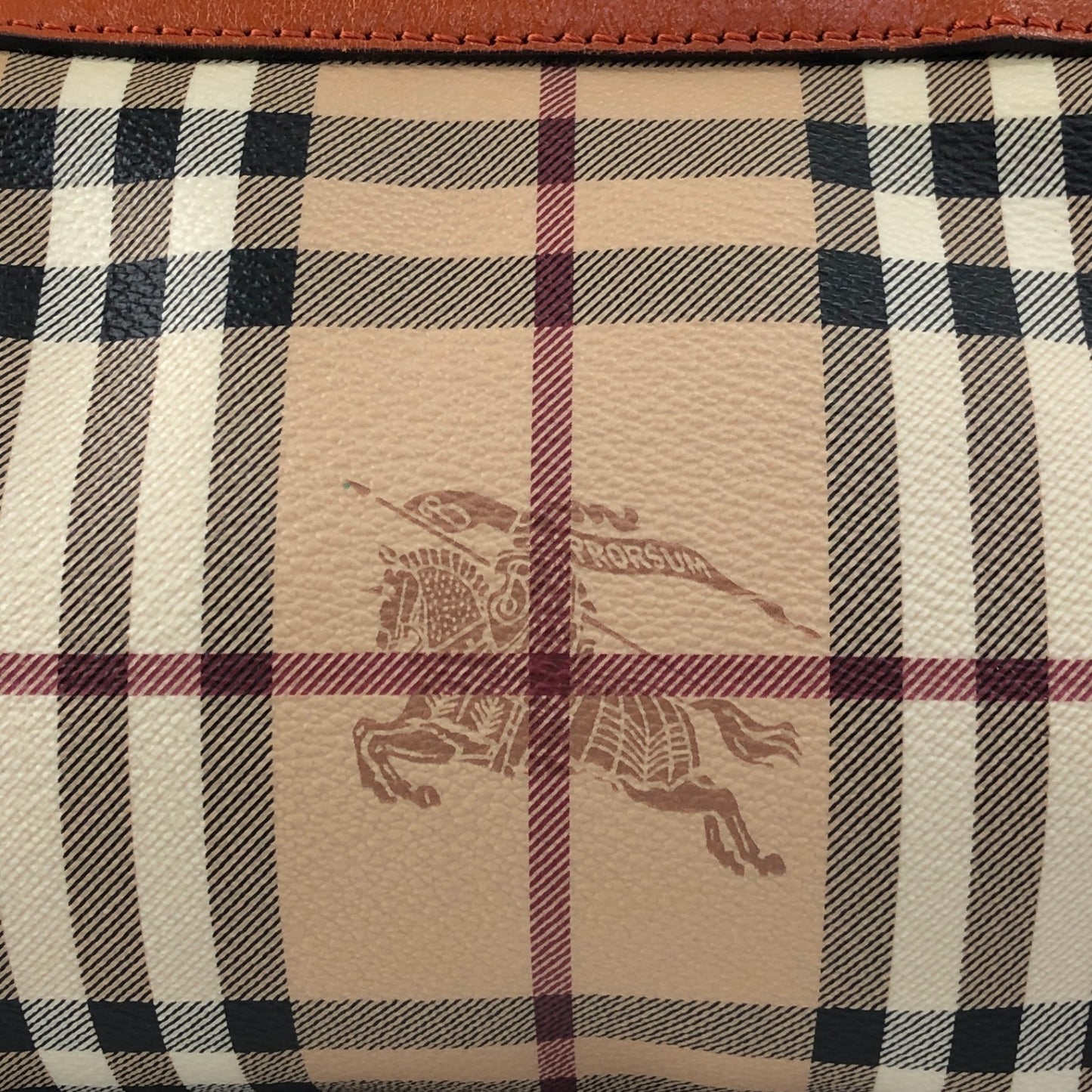 BURBERRY Nova Check Shoulder bag Beige×Orange Vintage 2e2732