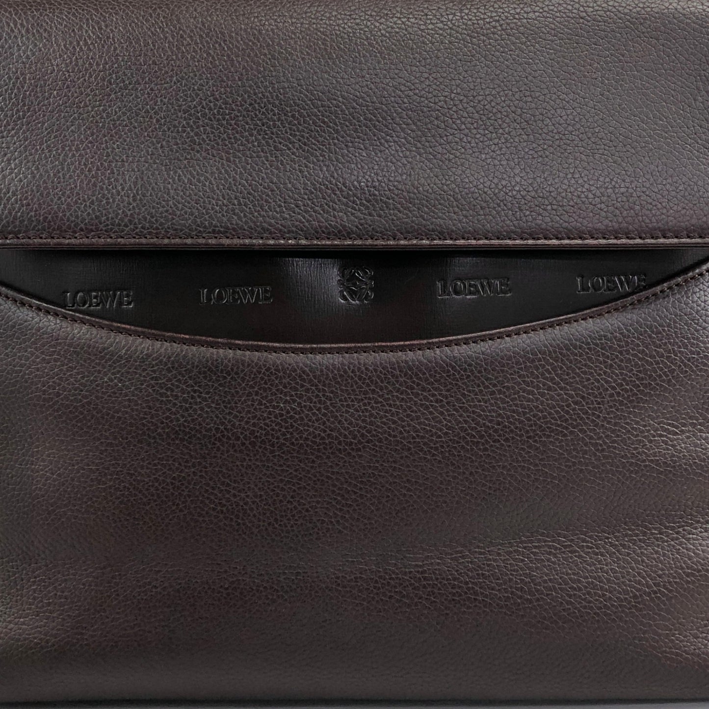 LOEWE Logo Shoulder bag Dark Brown Vintage siikib