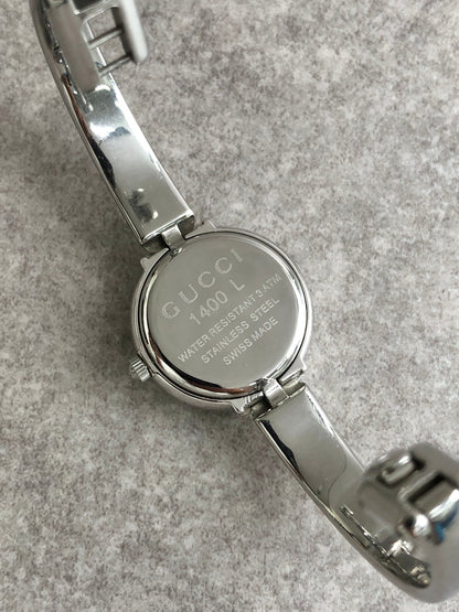 GUCCI Quartz Watch Silver 1400ＬVintage 8ruzxt