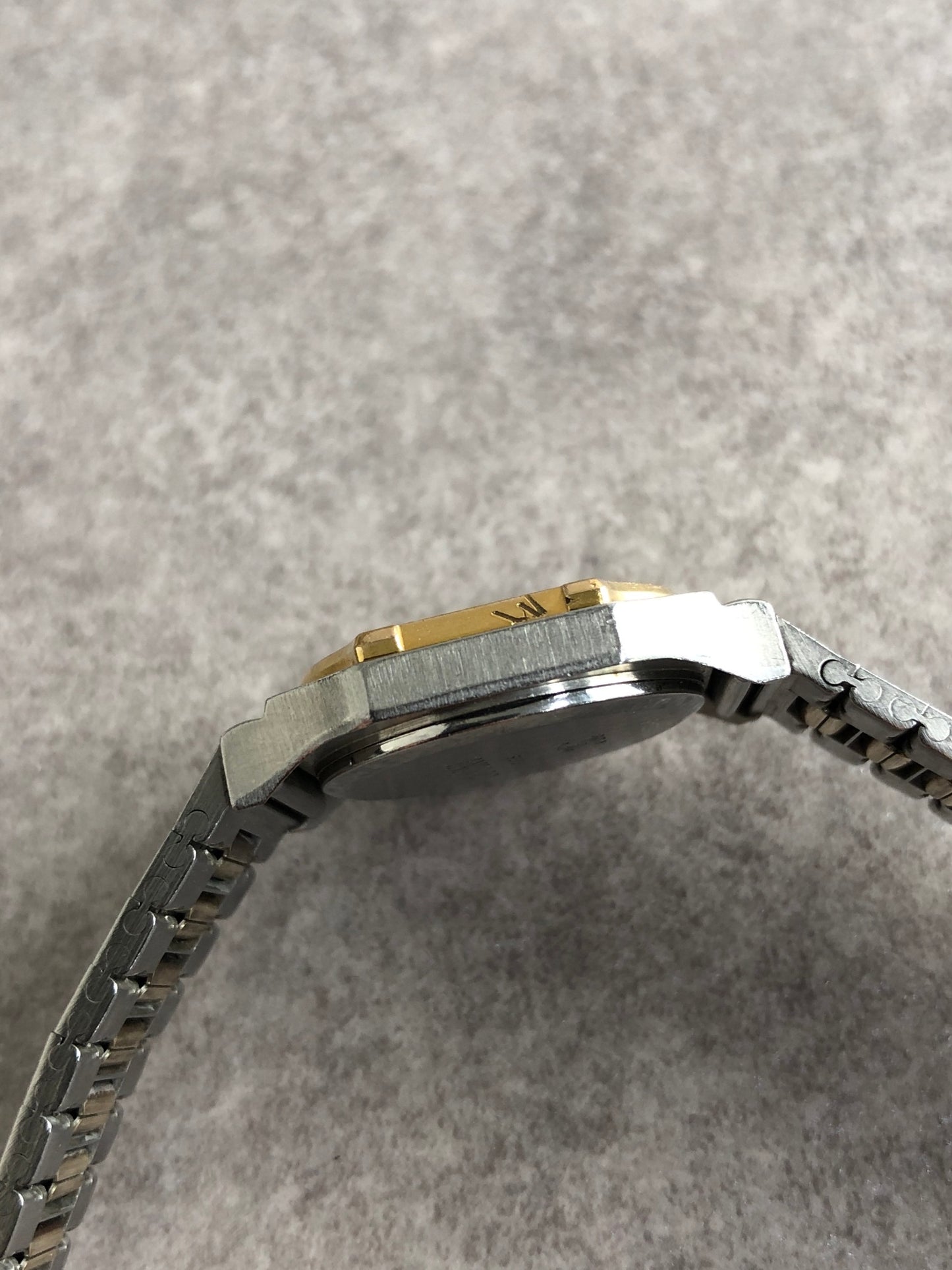 CELINE Logo Watch Silver×Gold 2245 Vintage d4racx