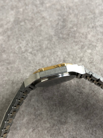 CELINE Logo Watch Silver×Gold 2245 Vintage d4racx
