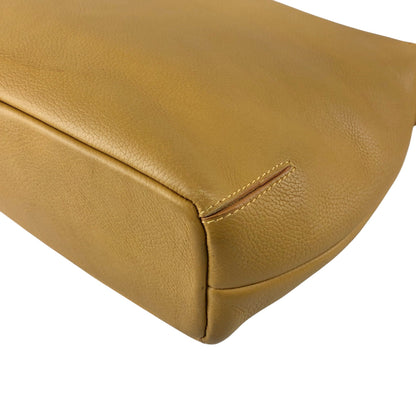 LOEWE Logo Embossed Shoulder bag Yellow Vintage uwdr5a