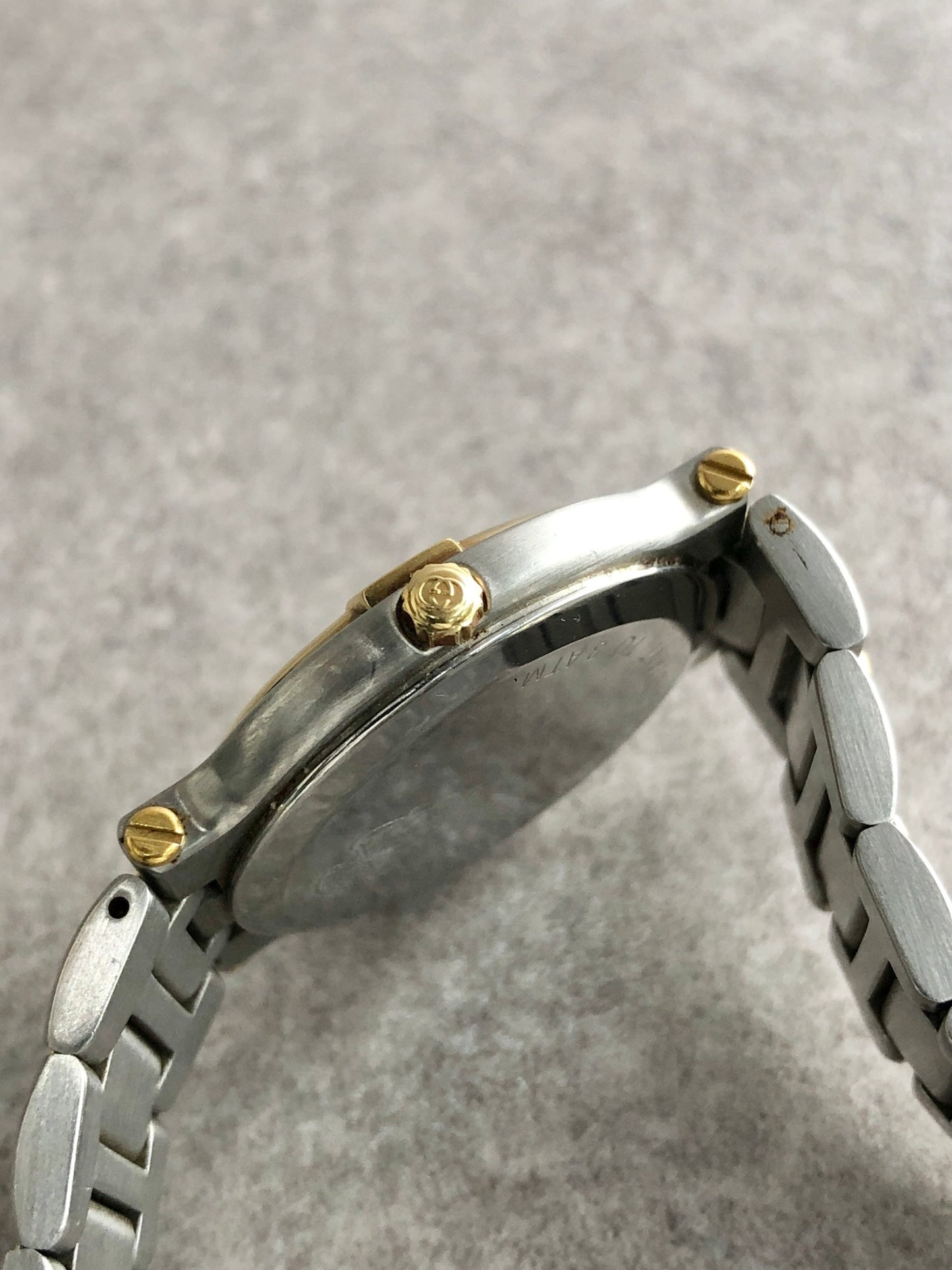 GUCCI Watch Silver×Gold 9000M Vintage tzfvjs