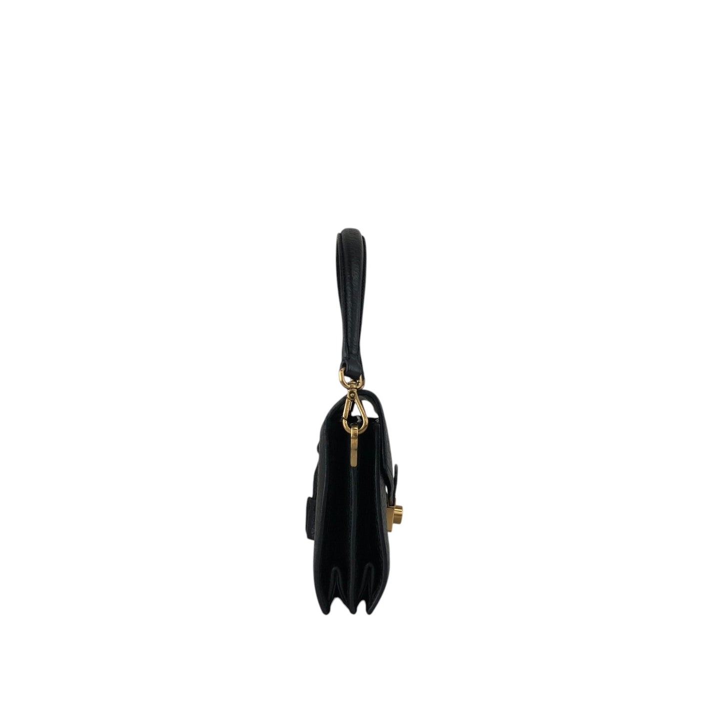PRADA Lock Shoulder bag Black Vintage pjtker
