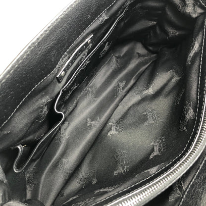 CELINE Logo Handbag Black Vintage p2zgdh