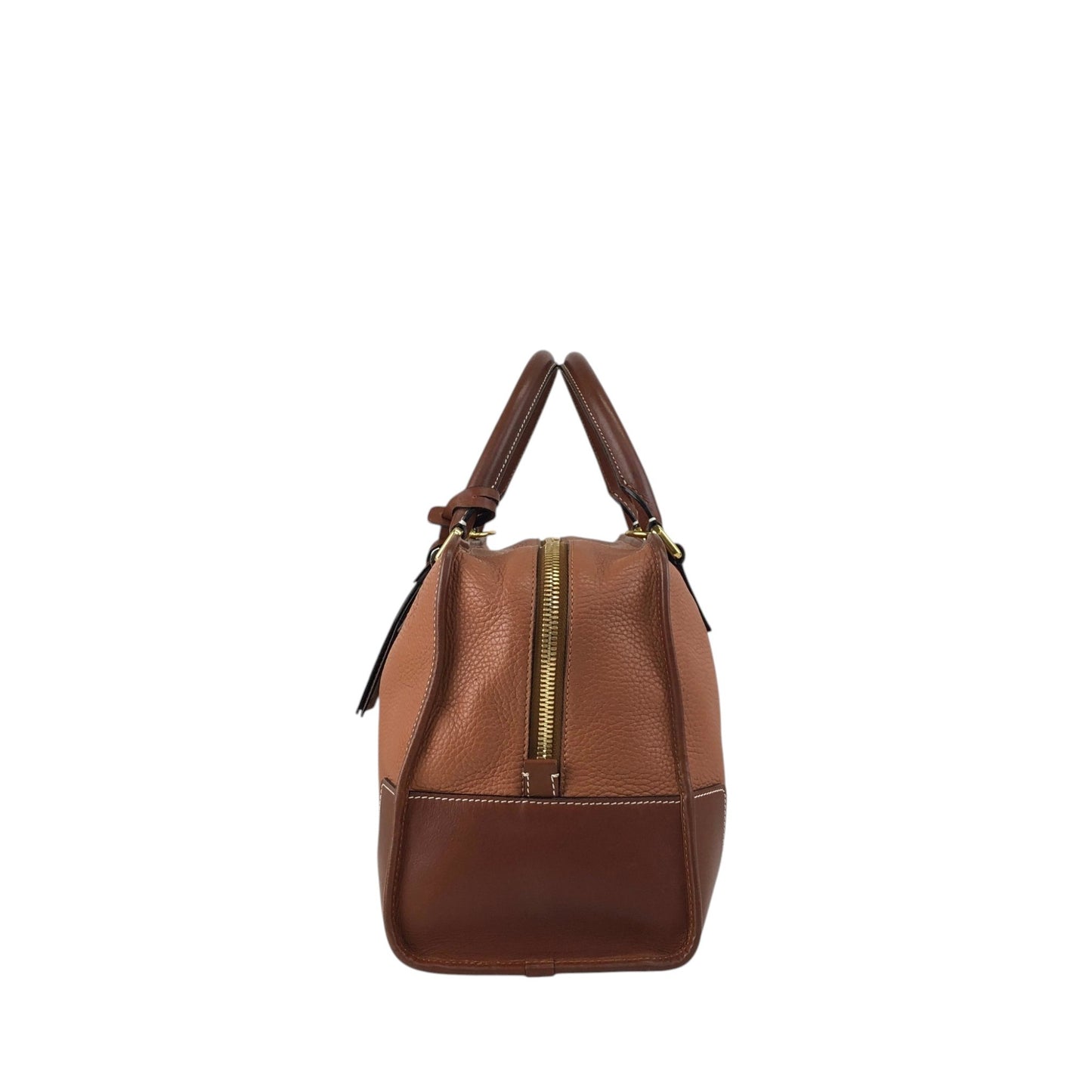 LOEWE Amazona36 Anagram Handbag Boston bag PinkBrown Vintage 2x2n6u
