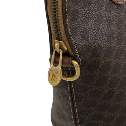 CELINE Macadam Blason Two-way Handbag Shoulder bag Brown Vintage rpmpji